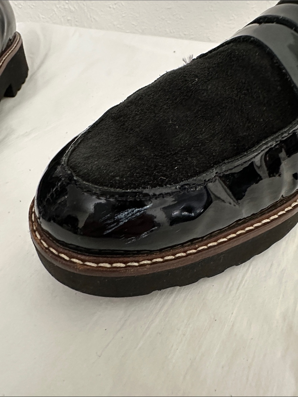 Mephisto Patent Leather Suede Penny Loafers - Picture 9 of 9